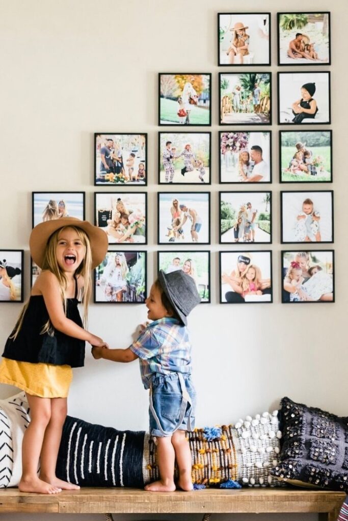 The best photo walls about child's growth