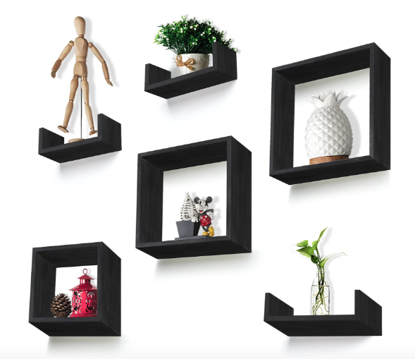 minimalist square wall shelf