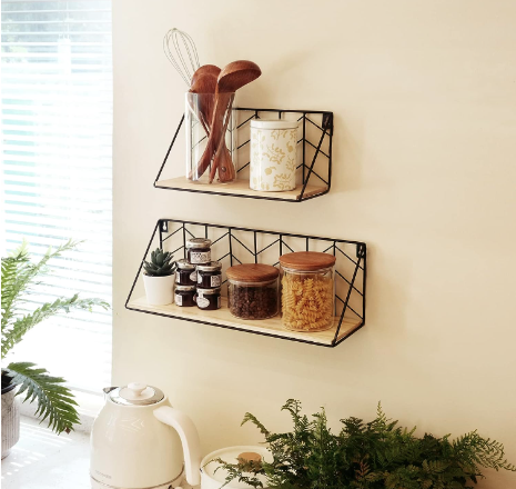 arrow design floating wall shelf