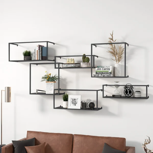 wall shelf about black storage rack