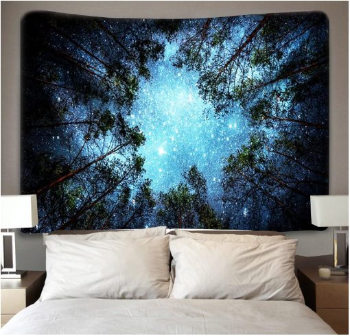 Forest Starry Sky Wall Tapestry