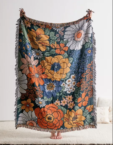 Wall tapestry about woven blanket