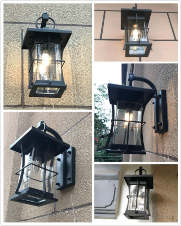 EERU waterproof outdoor wall light detail display