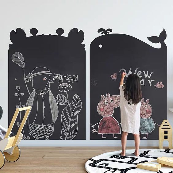 Chalkboard walls for kids to enjoy