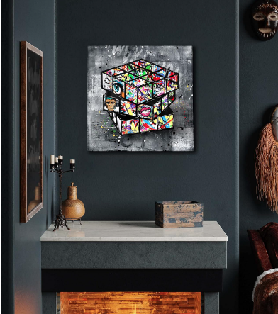 Rubik's Cube Graffiti Art