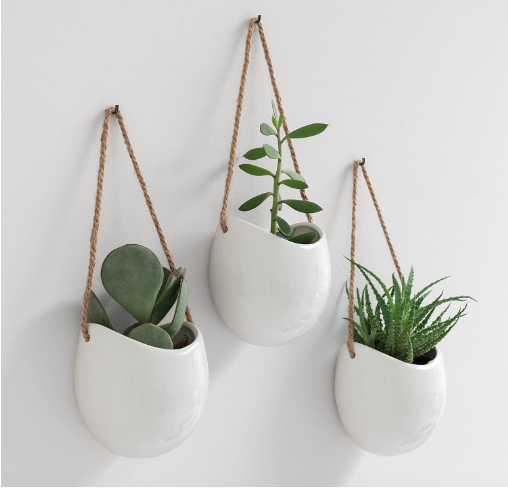 Hanging Ceramic Plant Pots 3 Pieces