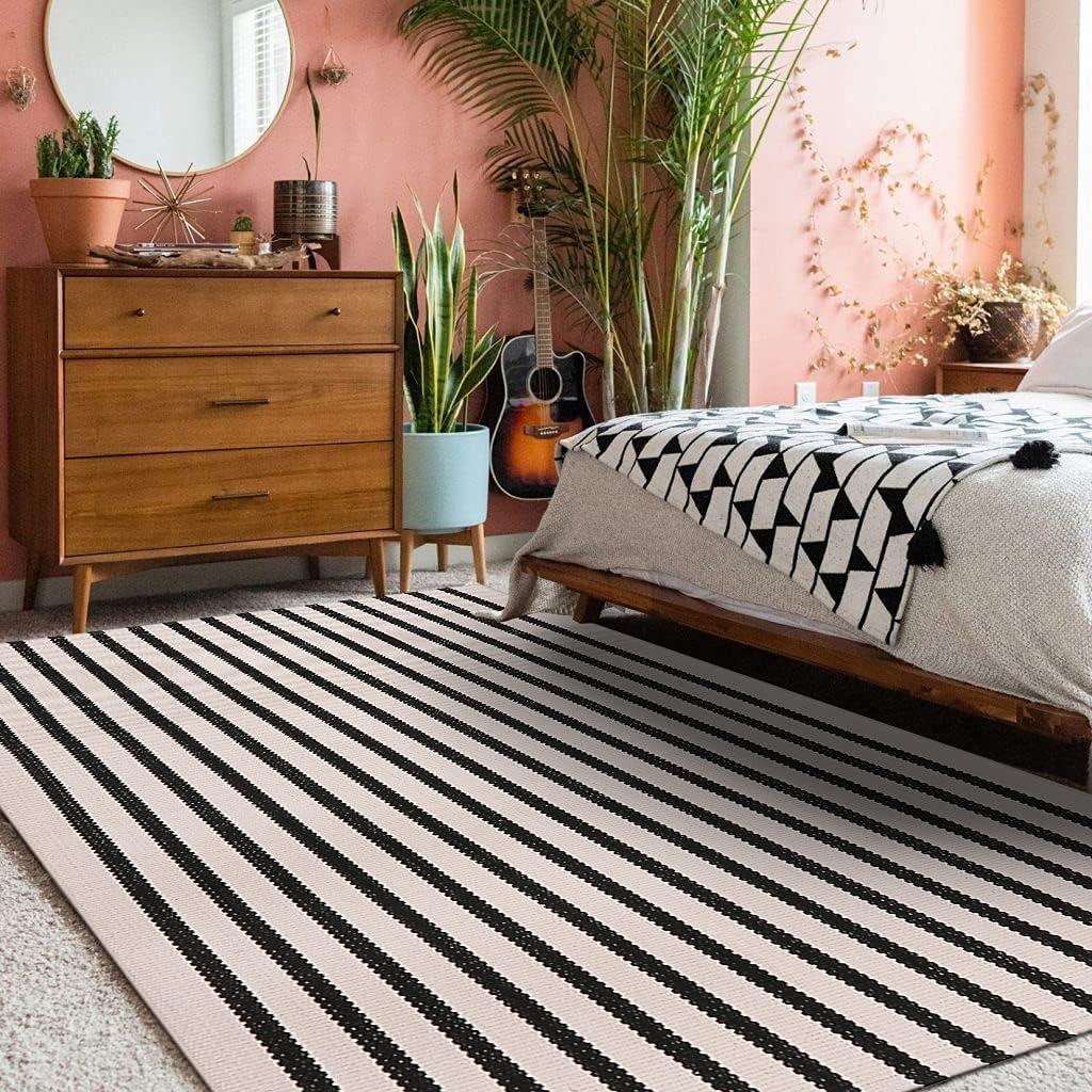 striped rug