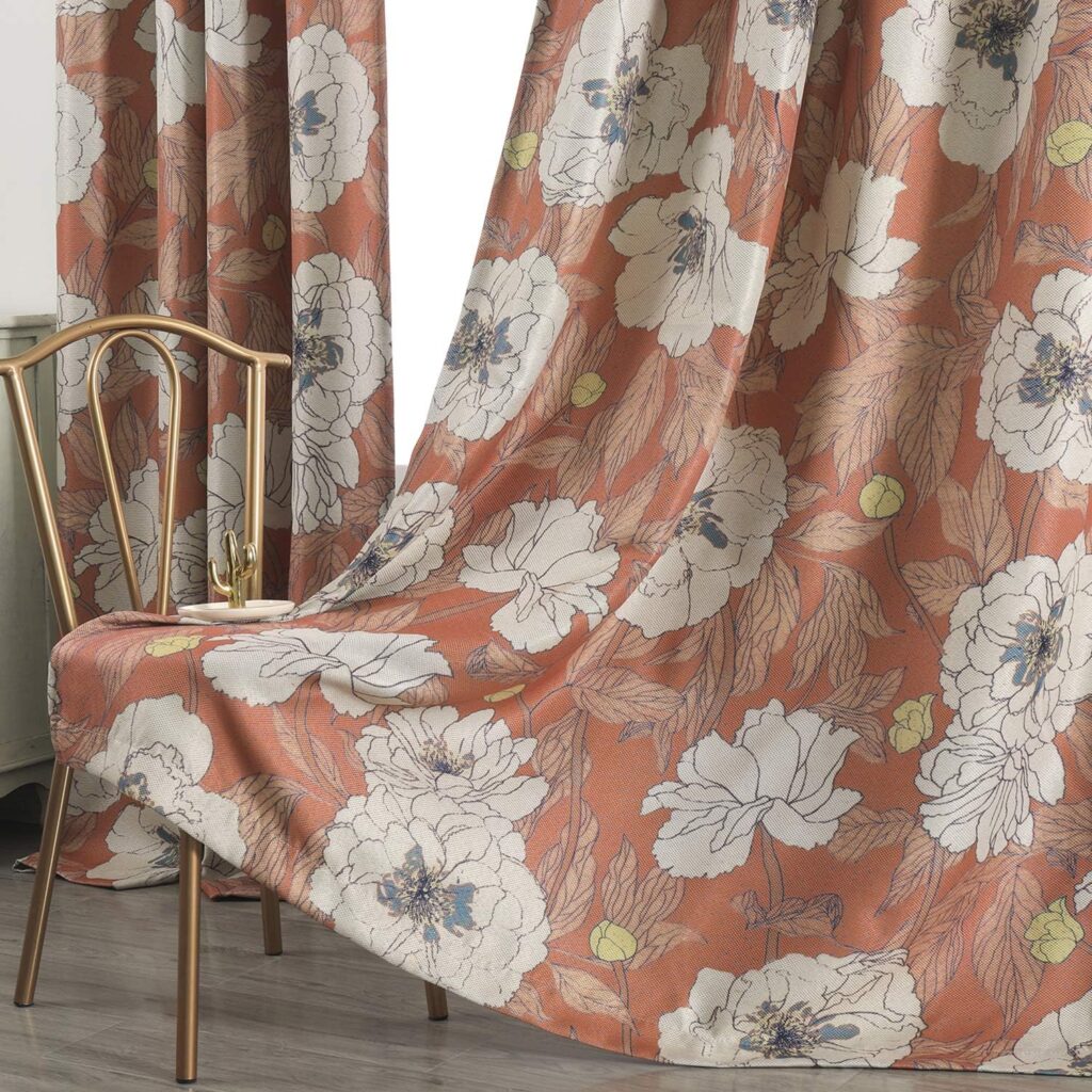 vintage floral curtains