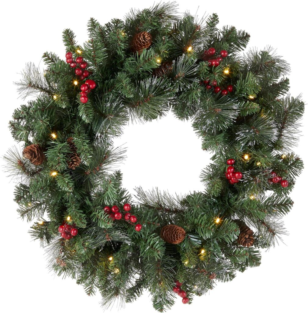 National Tree Company Pre-Lit Artificial Christmas Wreath