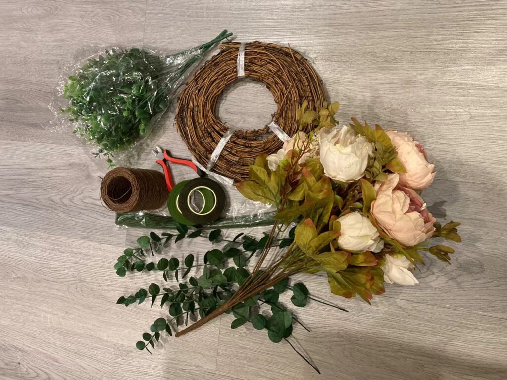 Ingredients for making wreath