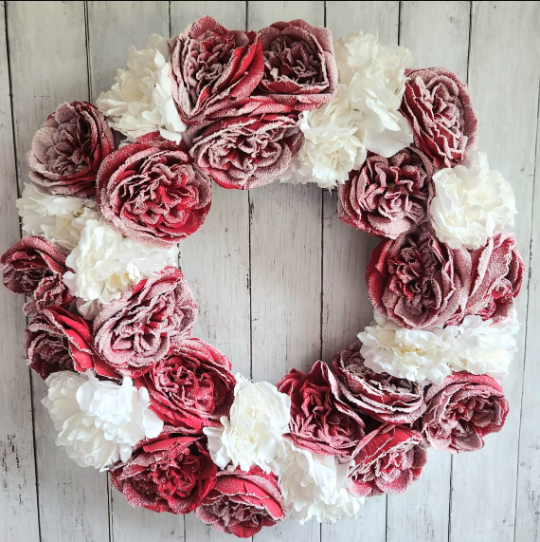 Rose Christmas Wreath