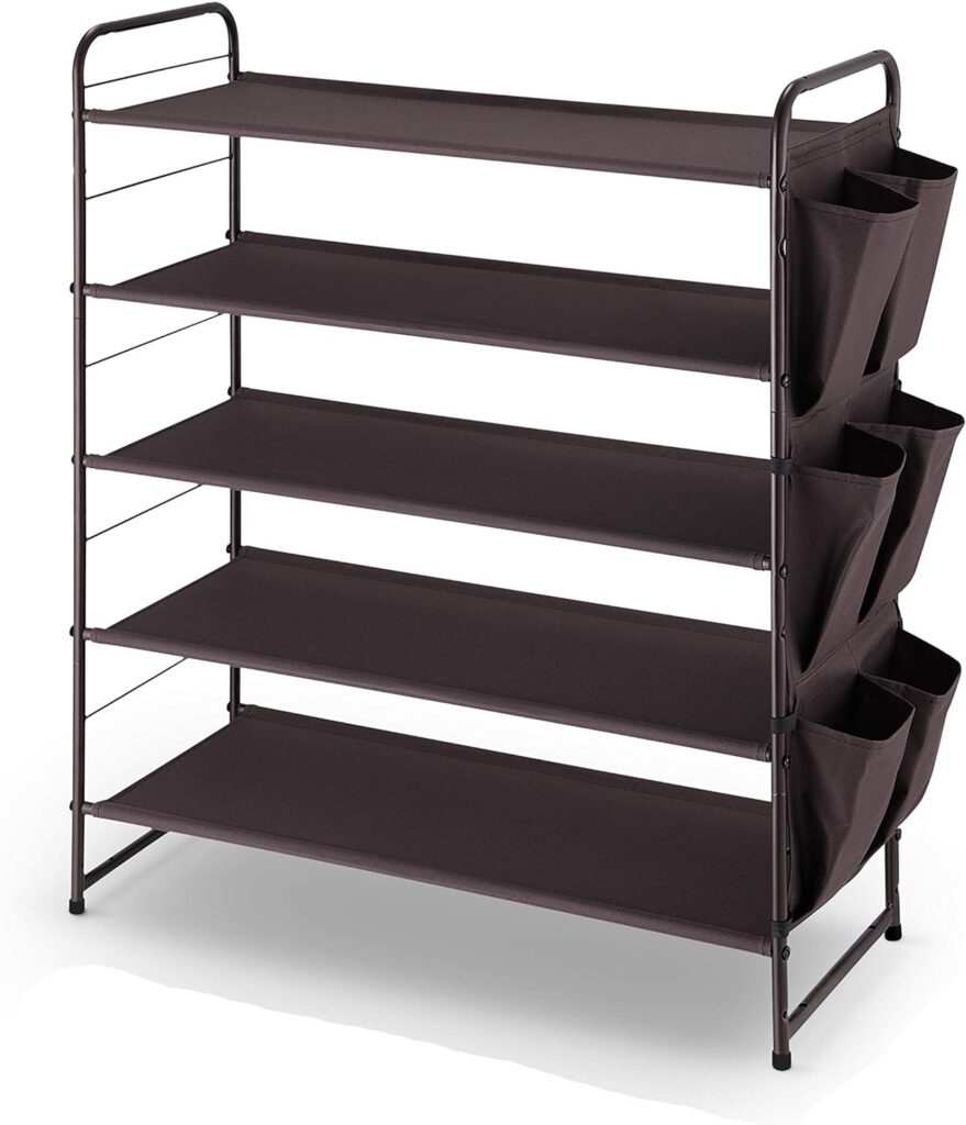 Simple Trending 5-Tier Stackable and Expandable Shoe Rack