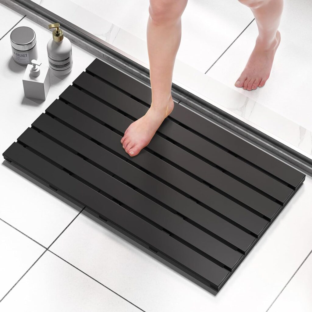 Domax Wooden Bamboo Bath Shower Mat