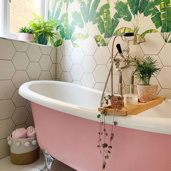 pink bathtub