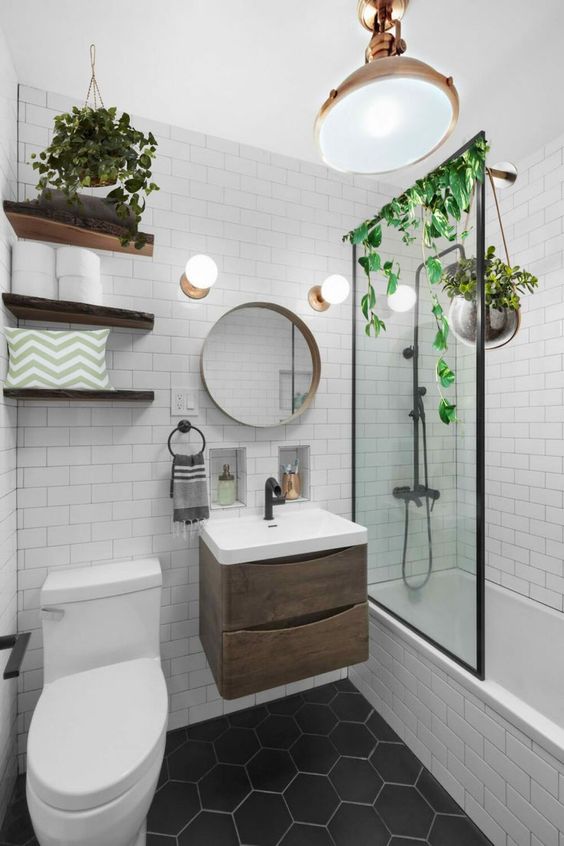 How to Make a Windowless Bathroom Feel Light and Airy